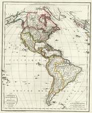 South America and America Map By Antoine Augustin Renouard