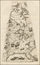 Mid-Atlantic, South, Southeast, Texas, Midwest, Plains and Canada Map By Vincenzo Maria Coronelli