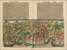 Turkey and Turkey & Asia Minor Map By Hartmann Schedel