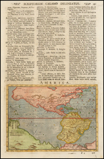 Western Hemisphere and America Map By Giovanni Antonio Magini