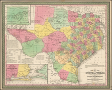 Texas Map By Cowperthwait, Desilver & Butler