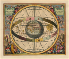 Eastern Hemisphere, Indian Ocean and Celestial Maps Map By Andreas Cellarius / Gerard & Leonard Valk