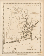 Rhode Island Map By John Stockdale