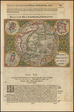 Polar Maps Map By Henricus Hondius / Samuel Purchas