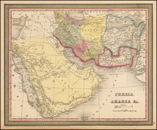 Central Asia & Caucasus and Middle East Map By Thomas, Cowperthwait & Co.