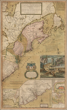 United States, New England, Mid-Atlantic and Southeast Map By Herman Moll