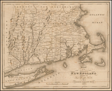 New England Map By George Gillet