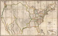 United States Map By John Melish