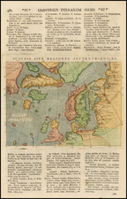 Polar Maps, Atlantic Ocean, Scandinavia, Iceland, Canada and Balearic Islands Map By Giovanni Antonio Magini