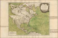 North America Map By Gilles Robert de Vaugondy