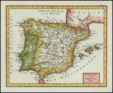 Spain and Portugal Map By Citoyen Berthelon