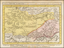 Europe, Ukraine, China, Central Asia & Caucasus and Russia in Asia Map By Jacques Nicolas Bellin