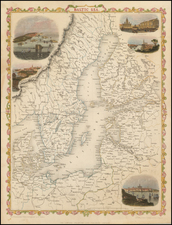 Poland, Russia, Baltic Countries, Scandinavia and Sweden Map By John Rapkin