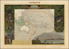 Australia & Oceania and Oceania Map By Victor Levasseur