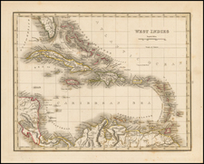 Caribbean Map By Thomas Gamaliel Bradford