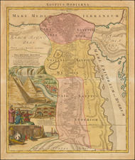 Middle East and Egypt Map By Johann Baptist Homann