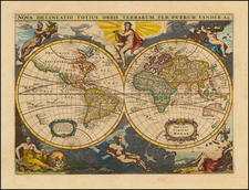 World and World Map By Pieter van der Aa