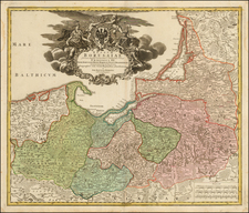 Poland, Baltic Countries and Germany Map By Johann Baptist Homann