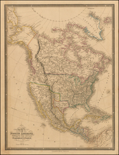 Texas and North America Map By James Wyld