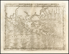 Florida, South, Texas, Southwest, Rocky Mountains, Mexico and Baja California Map By Giacomo Gastaldi