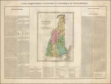 Carte Geographique, Statistique et Historique De New Hampshire