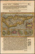 Cyprus and Greece Map By Jodocus Hondius / Samuel Purchas