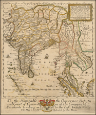 A General Mapp of the East Indies Comprehending the Estats or Kingdoms of the Great Mogol, the Kingdoms & Estats of Decan, Golconde, Bisnagar, Malabar & in the Peninsula of India with out the Ganges.  & the Kingdoms Isles Pegu, Sian, Malacca, Cochinchina . . . 1667