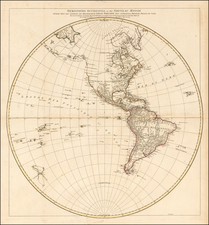 Western Hemisphere and New Zealand Map By Jean-Baptiste Bourguignon d'Anville