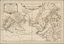 Polar Maps, Alaska, Russia in Asia and Canada Map By Joseph Nicholas de L'Isle