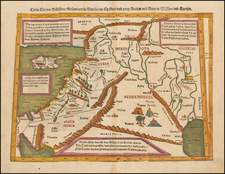 Cyprus, Middle East, Holy Land, Turkey & Asia Minor and Balearic Islands Map By Sebastian Munster