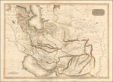 Central Asia & Caucasus, Middle East and Persia & Iraq Map By John Pinkerton
