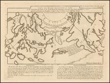 Polar Maps, Alaska, China, Japan and Pacific Map By Philippe Buache