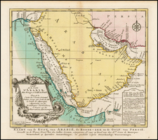 Middle East and Arabian Peninsula Map By J.V. Schley