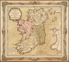 Ireland Map By Louis Brion de la Tour