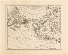 Polar Maps, Alaska, Pacific, Russia in Asia and Canada Map By Gilles Robert de Vaugondy