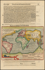 World and World Map By Jodocus Hondius / Samuel Purchas