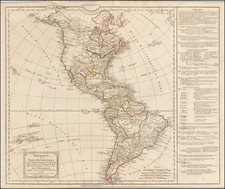 South America and America Map By Didier Robert de Vaugondy / Charles Francois Delamarche