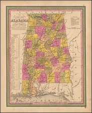 South Map By Samuel Augustus Mitchell