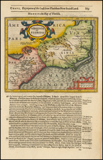 Mid-Atlantic, Southeast and Virginia Map By Jodocus Hondius / Samuel Purchas