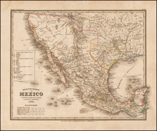 Texas, Southwest, Rocky Mountains, Mexico and California Map By Joseph Meyer / Carl Radefeld