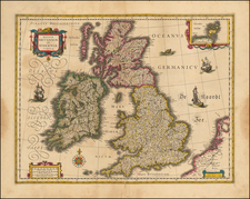 British Isles Map By Willem Janszoon Blaeu