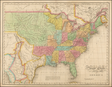 United States Map By Henry Charles Carey  &  Isaac Lea