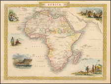 Africa and Africa Map By John Tallis