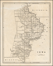 Midwest, Plains and Iowa Map By Sidney Morse  &  Samuel Breese