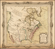 North America Map By Louis Charles Desnos