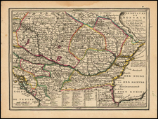 Hungary, Romania, Balkans and Bosnia & Herzegovina Map By Jacques Chiquet