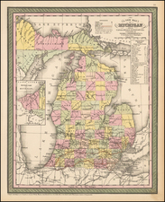 Midwest and Michigan Map By Thomas, Cowperthwait & Co.