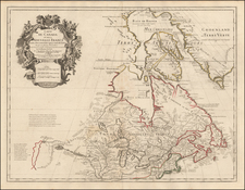 Midwest, Plains, Rocky Mountains, Canada and Eastern Canada Map By Guillaume De L'Isle