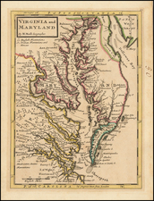 Mid-Atlantic and Southeast Map By Herman Moll