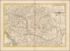 Hungary, Romania and Balkans Map By Jean Janvier / Jean Lattré